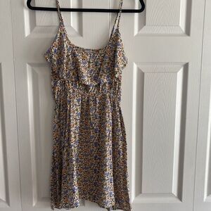Cotton On Floral Y2K Mini Summer Dress Size Large 100% Viscose‎